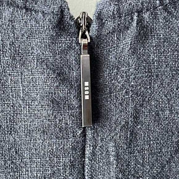 Msgm black short sleeve linen/cotton blend tie waist mini dress 36 - Picture 5 of 11